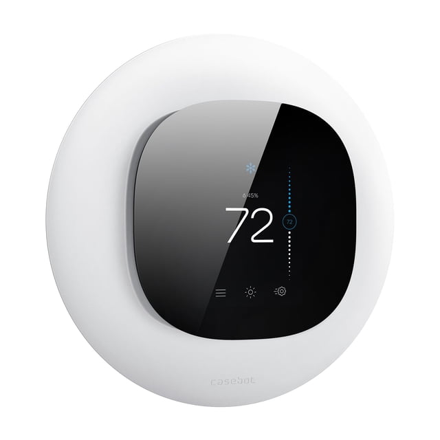 CaseBot Wall Plate for Ecobee3 Lite / Ecobee3 SmartThermostat Practical Trim Kit Easy Installation Durable Polycarbonate Material Stylish Design (White)