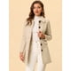 thumbnail image 2 of Abrigo de Invierno Allegra K con Cuello de Piel Sintética de Un Solo Pecho Beige S, 2 of 6