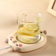 thumbnail image 4 of PEONAVET Mug Warmer Cute Cartoonoon Shaped Heated Saucer Thermostatic Saucer Brewing Milk Coffee Warm Flower Tea Heated Saucer Christmas Gifts, 4 of 6