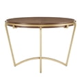 thumbnail image 5 of Weston Home Alannis Natural Finish Dining Table with Gold Metal Base, 5 of 9