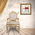 thumbnail image 3 of Mondrian, Piet 12x12 Gold Ornate Wood Framed with Double Matting Museum Art Print Titled - Composition No. 4 with red and blue, 3 of 4