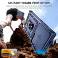 thumbnail image 5 of for Samsung Galaxy S24 Ultra Case with Slide Camera Cover, Rugged Heavy Duty Shockproof Protective Phone Case with Ring Kickstand, Blue, 5 of 7