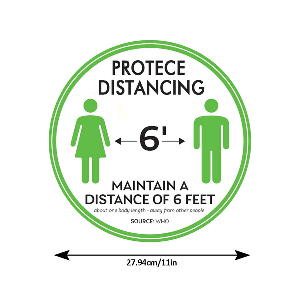 Public Places Floor Stickers Self Adhesive Keep Your Distance Shop Office 
