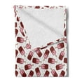thumbnail image 2 of Chocolate Soft Flannel Fleece Blanket, Ice Cream Sticks with Cherry and Strawberry Flavors and Glazes Birthday Art, Cozy Plush for Indoor and Outdoor Use, 60" x 80", White Pink Ruby, by Ambesonne, 2 of 5