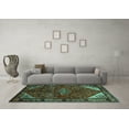 thumbnail image 3 of Ahgly Company Indoor Square Persian Turquoise Blue Traditional Area Rugs, 8' Square, 3 of 4