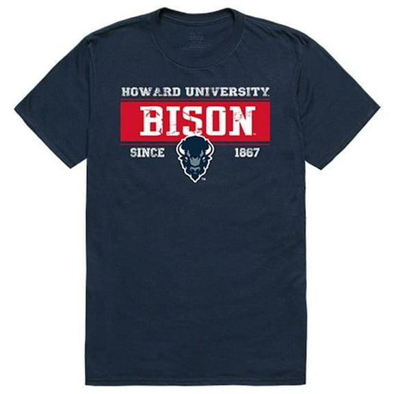 W Republic Apparel 507-171-BGT-01 Howard University Established Tee Shirt - Navy, Small