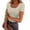 5# Beige, variant on Women Short Sleeve Tops Scoop Neck Ribbed Knit Slim Fitted Basic Tee Shirt Casual Summer Clothes 2026 Spring Tops Brown M