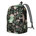 thumbnail image 2 of Green Frog Print Laptop Backpack for Students, Lightweight and Durable School Bag with Forest and Plant Cartoon Design, 2 of 5