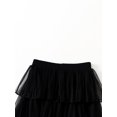 thumbnail image 2 of Bslissey Women's Midi Tulle Skirt Solid Color Elastic Waist A-Line Skirt Ladies Fashion Casual Flowy Layered Long Cake Skirt, 2 of 6
