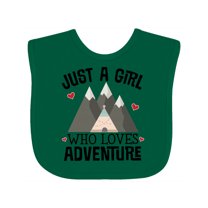 Inktastic Just a Girl Who Loves Adventure Girls Baby Bib