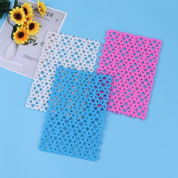 BESTYASH 3-Piece Non- Hollow Pet Feet Mats Multi-Function Nest Pads in Assorted Colors for Pets