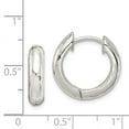 thumbnail image 2 of 925 Sterling Silver Hinged Hoop Huggie Earrings - 17mm x 19mm, 2 of 3