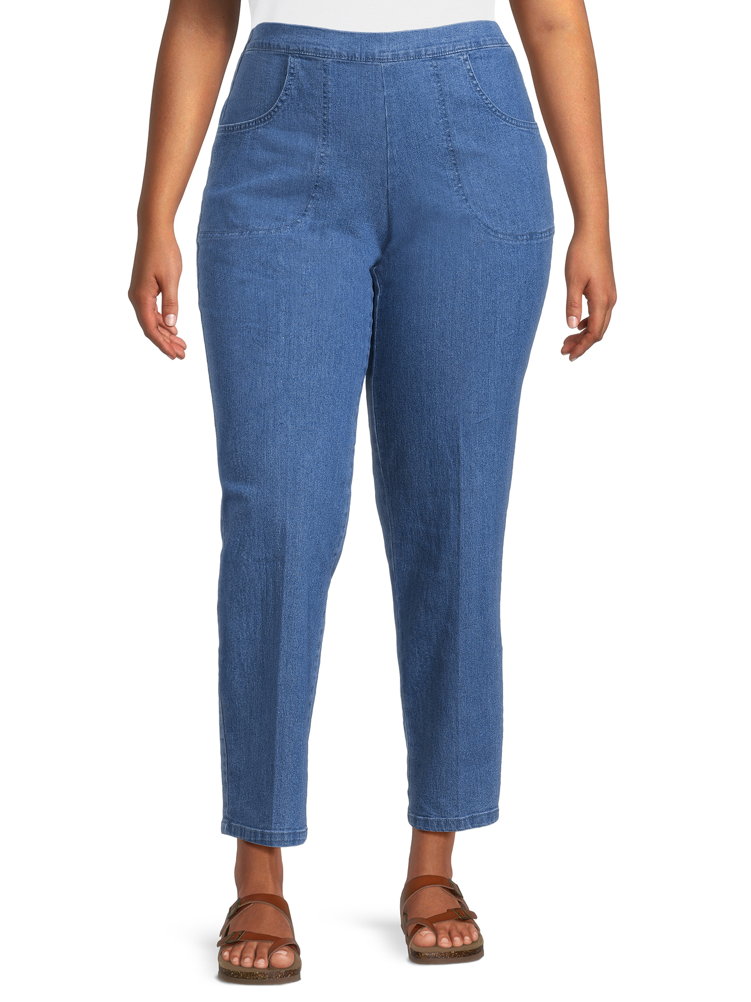 Just My Size Women's Plus Size 2 Pocket Pull On Pant, 2-Pack - image 5 of 6