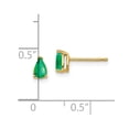 thumbnail image 3 of Primal Gold 14 Karat Yellow Gold Emerald Post Earrings, 3 of 3