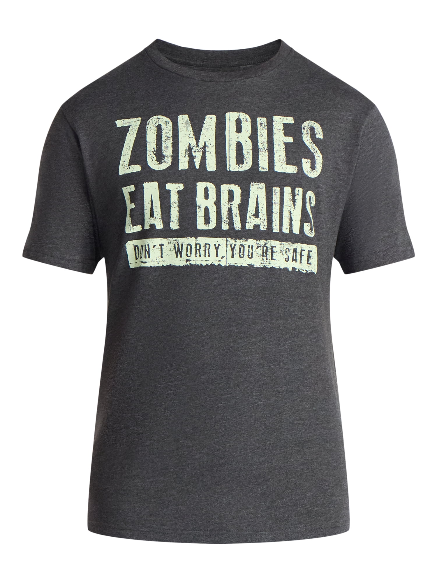 Halloween Men's Zombie Brains Graphic Tee from Way to Celebrate, Sizes XS-3XL