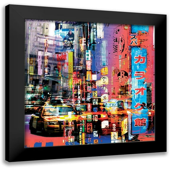 Bouteiller, Cedric 12x12 Black Modern Framed Museum Art Print Titled - NY Chinatown