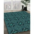 thumbnail image 2 of Ahgly Company Indoor Rectangle Patterned Deep Teal Green Area Rugs, 2' x 5', 2 of 6