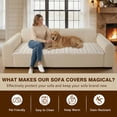 thumbnail image 6 of OHSIO Couch Cover for Pets, Non-Slip Fuzzy Sofa Slipcover, Washable Soft Sofa Protector for Couch Sofa and Sectional (White, 27.6'' x 63''), 6 of 9