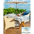 thumbnail image 5 of Hokiten Outdoor Tablecloths with Umbrella Hole & Zipper, Summer Beach Chair 54x80 Inch Tablecloth Rectangle, Coastal Palm Trees Canoeing Waterproof Table Cloth, Patio/Pool/Picnic Table Covers, 5 of 7
