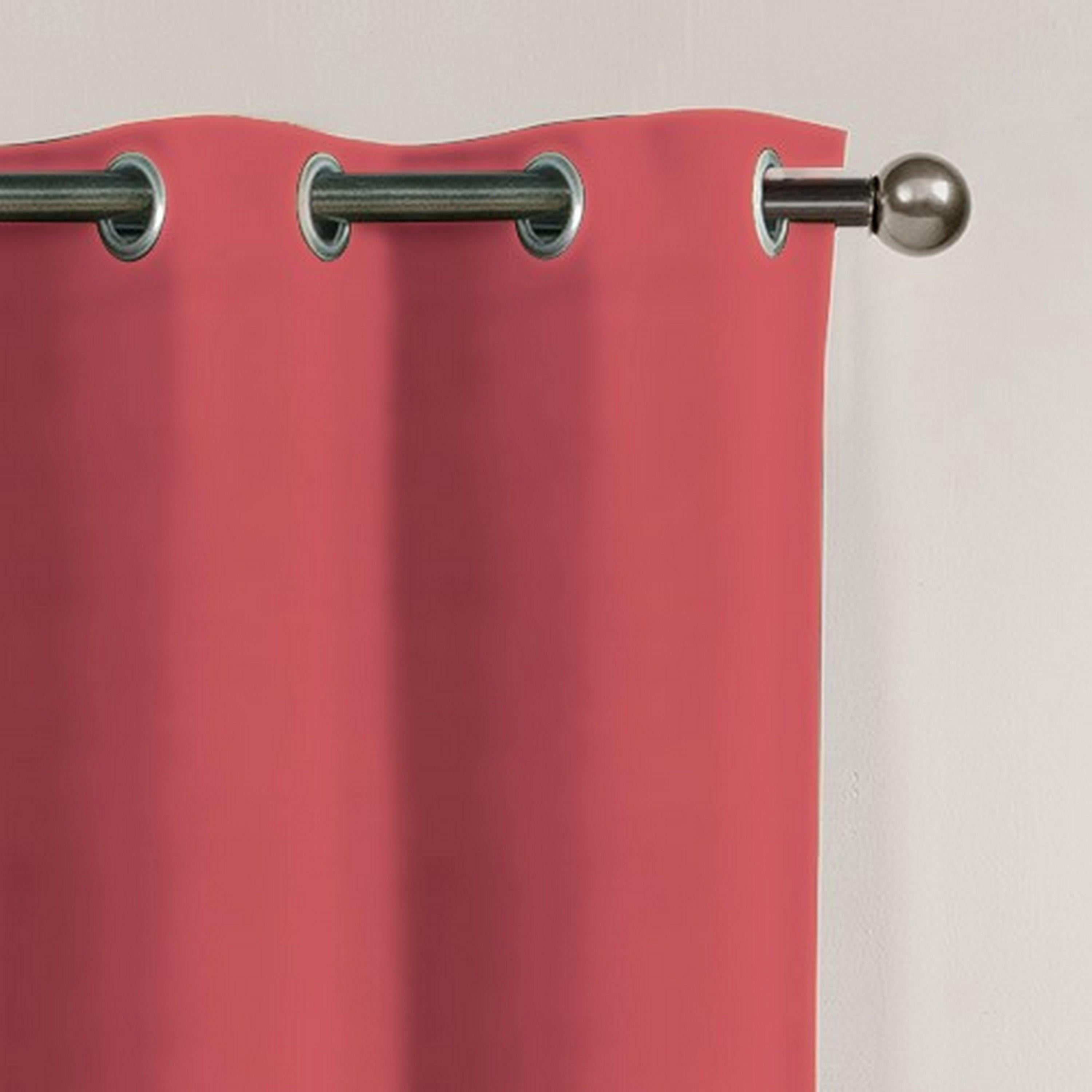 VCNY Home Neil Coral Solid Grommet Blackout Curtain Panel, 52" x 90"