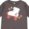 thumbnail image 4 of Inktastic Roller Skate Flowers Girls Long Sleeve Toddler T-Shirt, 4 of 5