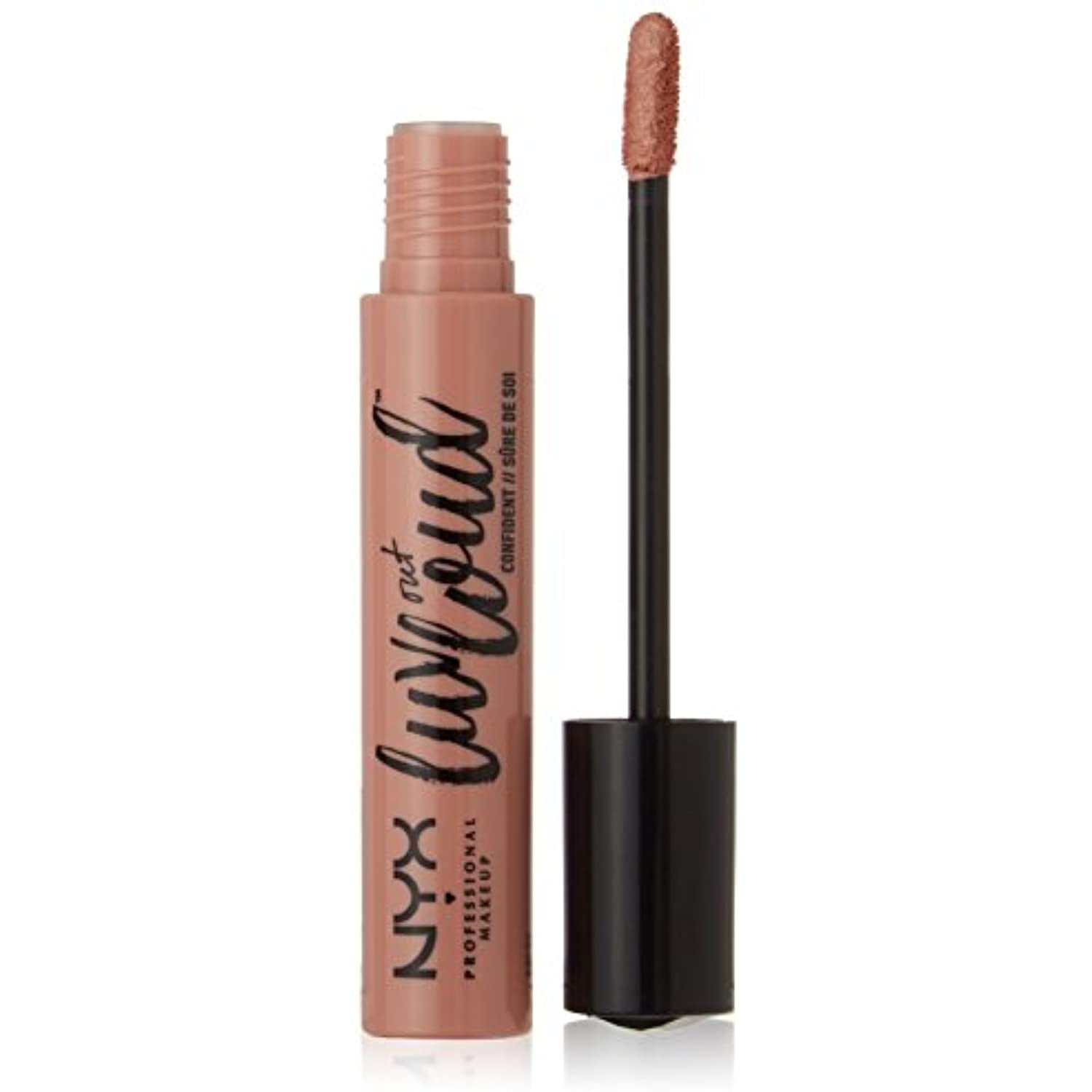 NYX PROFESSIONAL MAKEUP Luv Out Loud Liquid Lipstick, Confident, 0.13 Fluid Ounce