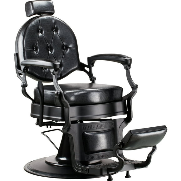 Sillon de Barberia Clasico Nanofort Gotico Premium Lujo Robusto Negro