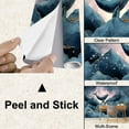 thumbnail image 4 of Peel and Stick Wallpaper Waterproof Decorative Cloud Whale Whales Ranges Clouds Night Sky Gold Wall Mural Decor Self Adhesive and Removable 100in x 144in, 4 of 8
