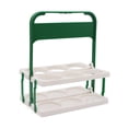 thumbnail image 1 of Foldable Two-Tone Green & White Plastic Beer Carrier - Portable, Space-Saving Storage Rack for Outdoor Gatherings, KTV Bars & Home Use - Durable, Multifunctional Wine Holder with Vibrant, Chic Design, 1 of 6