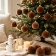 thumbnail image 6 of Yhmxh 6 Pcs Velvet Christmas Ball Ornaments, 3.15 Inch Flocked Christmas Tree Decor Balls, Soft Plush Xmas Hanging Baubles Set for Christmas Tree, Wreath, Holiday Indoor Home Party Decoration, 6 of 6