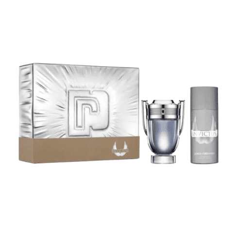 Invictus by Paco Rabanne 2pc Gift Set 6.8 oz EDT   5.1 oz Deodorant Spray for Men