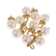 thumbnail image 1 of thinsony 10 Piece Round ABS Imitation Pearl Charm Pendant for Jewelry DIY Making 8mm, 1 of 9