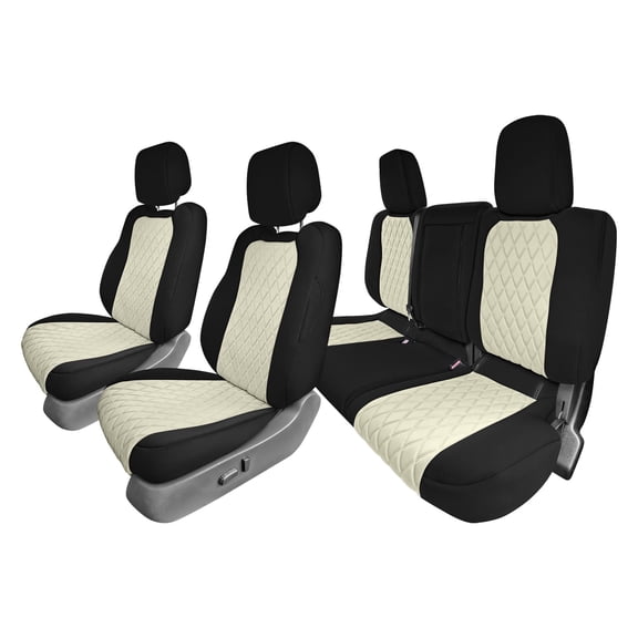 For 2022-2026 Nissan Frontier FH Group Custom Fit Neoprene Car Seat Covers Wateropoof - Beige Full Set