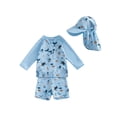 thumbnail image 1 of Baby Toddler Boy Rashguard Set Marine Life Printed Tops Shorts, Hat, 1 of 7