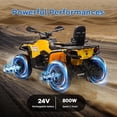 thumbnail image 5 of EastVita 2 Seater Ride On Car,24V Licensed Can-Am Electric ATV Car for Kids, 4 Wheeler Electric Toy Car with Bluetooth,Led,Leather Seaters,5 Mph Max Speed, 5 of 6