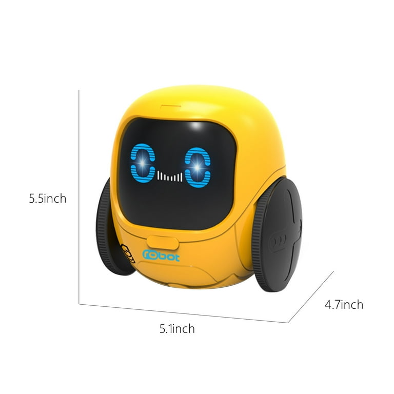 Toy Savings Uhuya Round Electric Robot Remote Control Small Dome Music Machine Language Rotation Demonstration Boys and Girls Childrens Toys Yellow Walmart