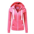thumbnail image 5 of 2PCS Outfits Men's And Women's Sports Tracksuits Long Sleeve Zip up Hoodies Sweatshirt And Sweatpants Fall Winter Suit&nbsp; Pink XL, 5 of 5
