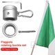 thumbnail image 5 of Anillos De Asta De Bandera Anillos De Montaje De Bandera De Asta Giratoria De 360 ​​​​Grados Aleación De Aluminio Anti Envoltura Con Mosquetón Para Poste De 0.75-1.02 Pulgadas De Diámetro Inevent HA034634-00, 5 of 6