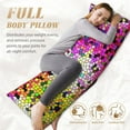 thumbnail image 5 of Bingfone Body Pillow Cover Long Pillow Case With Zipper Decorative Bedding Pillowcase 20"X54" Soft Cushion Pillow Case For Bedroom-Colorful Tie Dye Stained Glass 3, 5 of 8