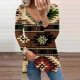 thumbnail image 1 of Pntutb moda mujer manga larga con cuello en V blusa estampada cremallera otoño casual pulóver tops PNTUTB Pntutb-3926, 1 of 5