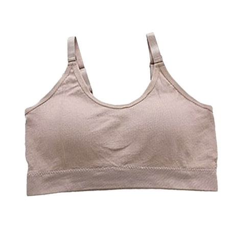 

NECHOLOGY Women Seamless Threaded Beauty Vest Vest Wrap Chest Comfortable Inside And Outside Wear Underwire Padded Bras for Women Underwear Khaki One Size