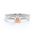 thumbnail image 1 of Spectacular And Decorative 1.50 Carat Round Cut Morganite Solitaire Engagement Ring, Wedding Ring, Bridal Set In 10K Solid White Gold, Gift For Her,Promise Ring, Anniversary, 1 of 3