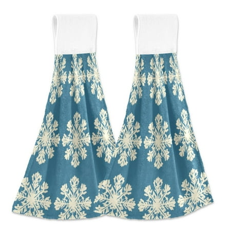 

2 Bathroom Towels Kitchen Towels 18.2x14In Velcro Hand Wipes Dish Cloths & Dish Towels Washroom Towels Face Towel Hand Wipes Beautiful Snowflakes1