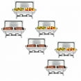 thumbnail image 1 of 8QT Chafing Dish Set 2/4/6 Pack Stainless Steel, Double Compartment Rectangular Food Warmer with Pans, Portable Buffet Server for Catering Weddings Parties, 1 of 7