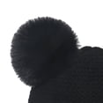 thumbnail image 3 of NOKIO Kids Christmas Sweater Hat Toddler Christmas Pom Pom Hat Children's Knit Hat Woolen Hat Winter Double Hairball Woolen Hat Pullover Hat Girl Children's Cartoon Knit Hat Cute Bear, 3 of 4