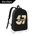 thumbnail image 3 of Women Ice Cream 67 School Bag for School and Travel, Six Seven 6 7 Two-Way Zippers Breathable Shoulder Straps, Backpack with Side Pocket 100 Day for School - Teen Unisex, 3 of 8