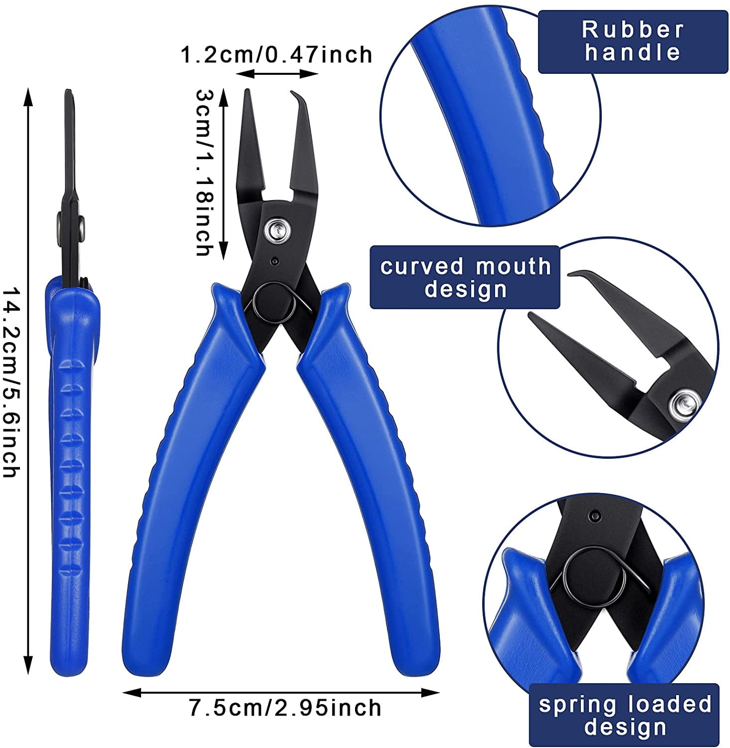 5 Jump Ring Split Ring Jewelry Pliers Wire Working Opening Jewelers Blue  Grip