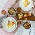 thumbnail image 6 of over&back Dinnerware Set - Porcelain Dish Set with Dinner Plates, Salad Plates, Cereal Bowls - 24-Piece All-Occasion Place Settings - Fluted | White, 6 of 8