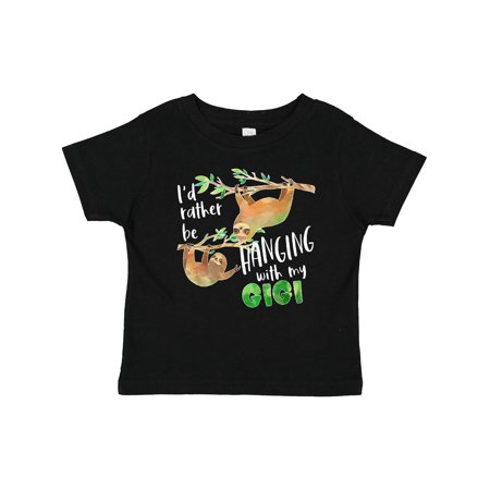 

Inktastic Id Rather Be Hanging with My Gigi- Cute Sloths Gift Baby Boy or Baby Girl T-Shirt