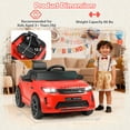 thumbnail image 3 of Costway Licensed Land Rover Kids Ride on Car with Remote Control, LED Lights, Music, Horn Red, 3 of 10